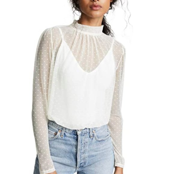 Free People Twice The Fun Bodysuit Ivory NWT Small - Picture 1 of 5